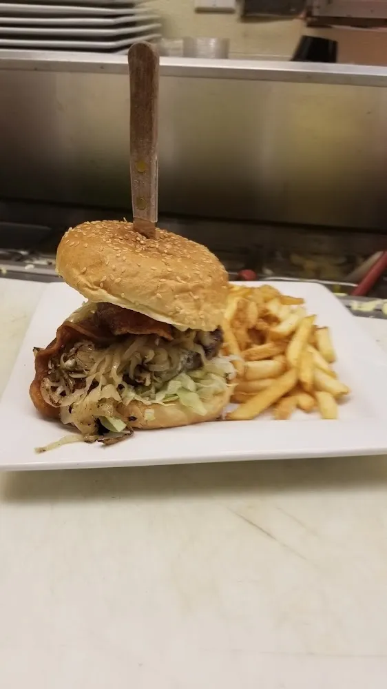 Moody Blue Bacon Cheese Burger